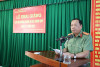Đồng chí Đại tá Nguyễn Văn Giá, Phó Giám đốc Công an tỉnh phát biểu tại buổi Lễ