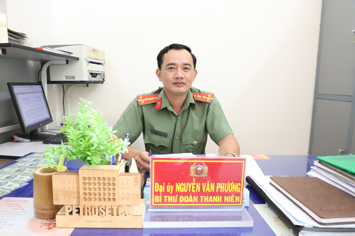 Đại úy Nguyễn Văn Phương, Bí thư Đoàn TNCS Hồ Chí Minh Công an tỉnh Hậu Giang