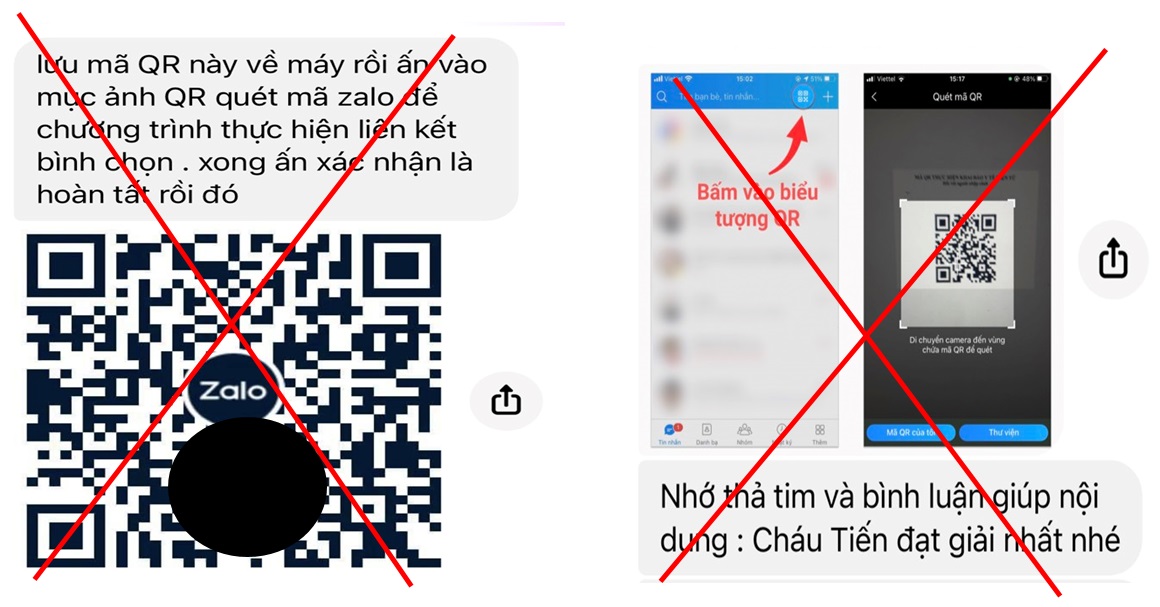 Tin nhắn lừa người dùng thực hiện đăng nhập từ xa bằng mã QR